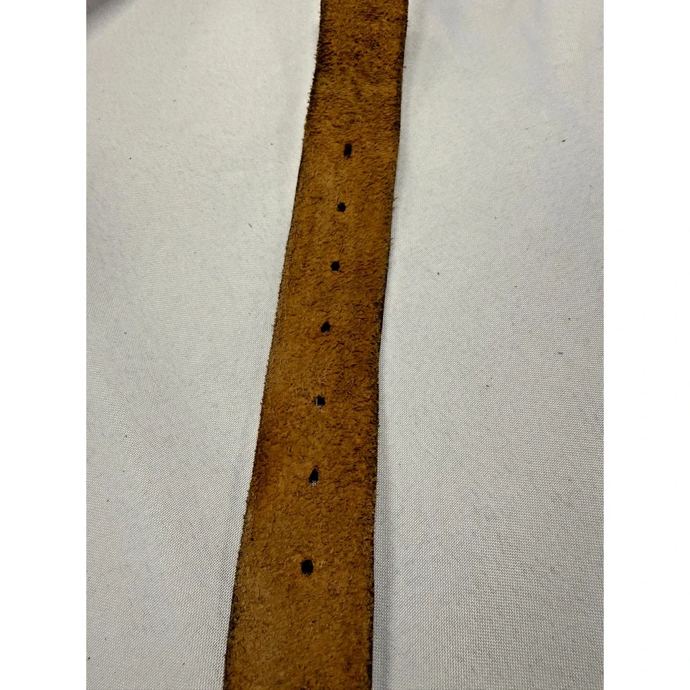 Vintage Leather Tooled Fish Deer Hunting Belt Personalized Wayne 44